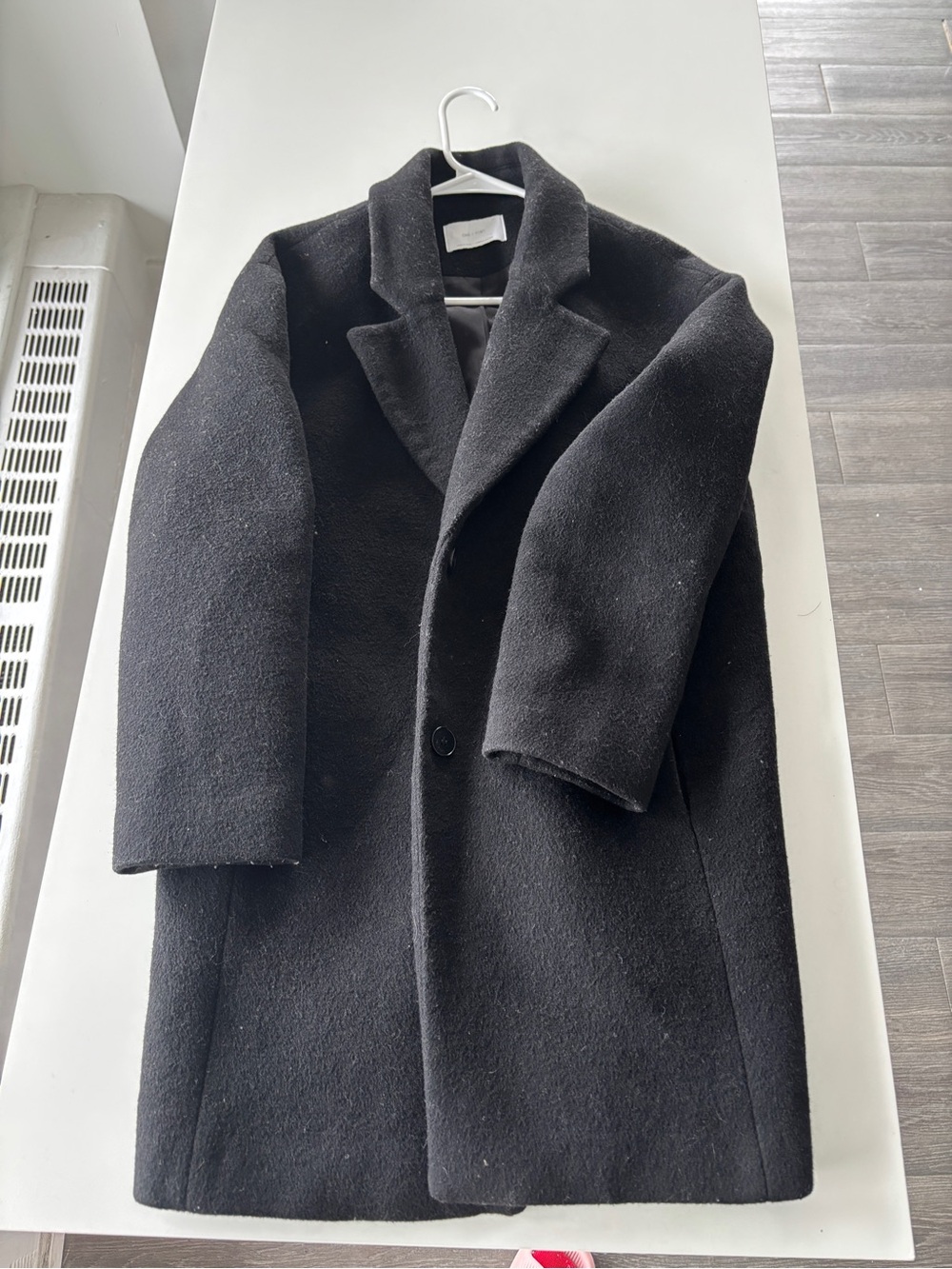 WoMen's Black Wool Overcoat - Classic Single-Breasted Coat
